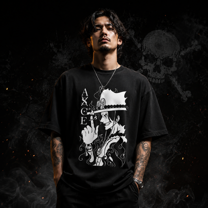 One Piece Fire Fist Ace Oversized Standard T-Shirt